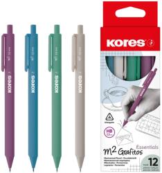 Kores M2 Grafitos Essentials HB, háromszögletű - 12 darabos csomag (vintage színek keveréke) (99154)