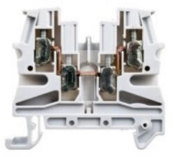 Legrand Viking3 fázis 4mm2 2-2 be-/kimenet sorkapocs szürke 1 emeletes csavarral - 37169 (37169)