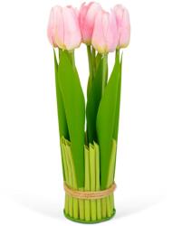  Műnövény dekoráció - tulipán - rózsaszín - 26 x 6, 5 cm