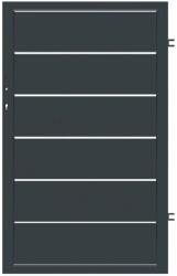 Jarmex Novara egyszárnyú kapu jobbos 90 cm x 150 cm antracit