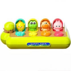 Man Yuk Toys Interaktív bébijáték - állatbújócska, 30 cm (YL369) (YL369) - aqua