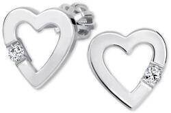 Soliter Brilio Silver Cercei inima cu cristal 436 001 00418 04