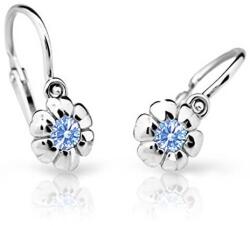 Cutie Jewellery Cercei din aur alb pentru copii C2151-10-X-2 albastră deschisă