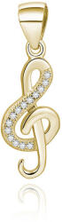 Beneto Pandantiv placat cu aur cu zirconii Cheia Sol AGH591-GOLD