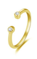 Beneto Inel deschis placat cu aur cu zirconii AGG471-G