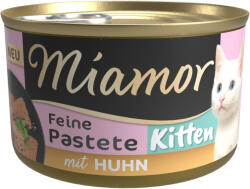 Miamor 12x85g Miamor Feine Pastete Kitten csirke nedves macskatáp