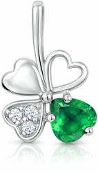 Soliter Brilio Silver Pandantiv de argint cu trifoi 446 001 00349 04 - verde