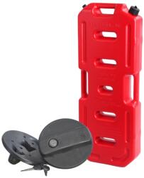 EMD4X4 Pachet Suport și Canistră de 20L, 33.5 x 10 x 87 cm, din plastic cu supapă de aerisire și furtun flexibil de turnare inclus, roșu, Emd4x4 (CAN-20L-SET)