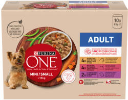 ONE 10x85g PURINA ONE Mini Adult csirke, marha & bárány nedves kutyatáp