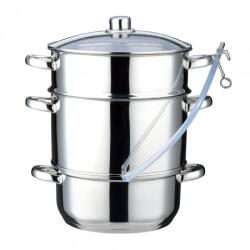 Klausberg Extractor de suc Klausberg KB 9032, 28 cm, 8 litri, 4 piese, pentru plite cu inducție, din oțel inoxidabil (KB 9032)