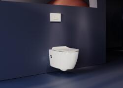 ISVEA Vas wc suspendat cu functie de bideu, alb lucios, vortex, Isvea Sentimenti Due (10ARS1034I)
