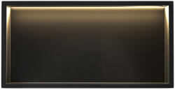 Rea Raft baie incastrat in perete 30x60 cm, negru mat, cu LED, Rea (REA-08541)