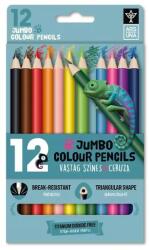 Ars Una Ars Una: Creion colorat triunghiular gros cu ascuțitoare - set de 12 bucăți (5993120000000)