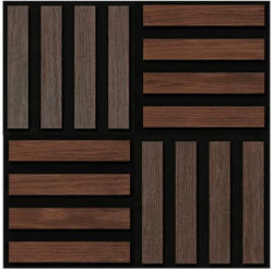 Leziter Akusztikus falpanel Deco X dió hatású 60x60x1, 8 cm (J01TF16-WAL)