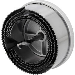 TOYA YT-32600 Lyukfűrész fához központosító fúróval és felfogó tárcsával 68 - 100 mm 5 részes (YT-32600)