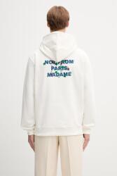 Drôle de Monsieur kapucnis melegítőfelső férfi pamut Vine Embroidered Slogan - bézs XL