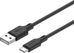YENKEE YCU 315 BK SILIC, USB A - USB C 2.0 480Mbps, pana la 15W (5V/3A), din silicon/TPE, negru, 1, 5m (YCU 315 BK) - pcone