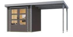Karibu hibrid kerti ház KARIBU JUPITER 3B (12360) terragrau / világosszürke + menedék 219 cm (LG4985)
