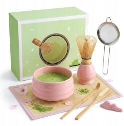  Matcha Szett 7 Részes Japán Matcha Tea Szett Ajándék Rózsaszín (4048508526864)