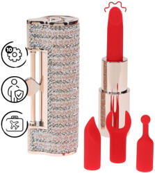 Loveline Angel - rúzsvibrátor 4 feltéttel (rózsaszín) - szexshop
