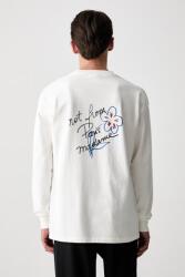 Drôle de Monsieur hosszúujjú férfi pamut Esquisse Slogan - fehér L