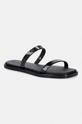 Calvin Klein női papucs JELLY SNDL DOUB BAR SHINY ST TPU - fekete Női 36