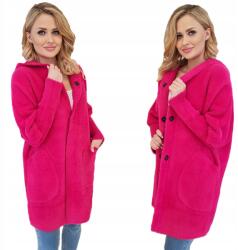 Soprato Alpaca Kabát Kapucnis Gyapjú Több Szín Oversize Lila (M504)