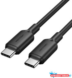 Vention Szövet USB-C -> USB-C, (3A, fekete), 1m, kábel (TRCBF) - nyomtassotthon