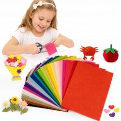  Dekorációs filc díszcsomagolás 20 db-os színes kézműves lapok (4069251511211)
