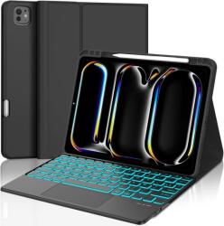 SENGBIRCH iPad Pro 11" (M4) 2024 billentyűzetes tok, francia AZERTY, trackpad, háttérvilágítás - fekete
