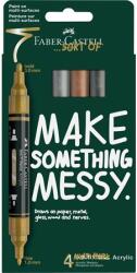 Faber-Castell Akril marker Faber-Castell Multimark kétvégű készlet 4db-os metál színek 1-1, 2 mm / 2-3 mm (186004)