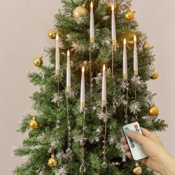 Inweder LED karácsonyfagyertya távirányítóval és időzítővel, 10 db - fehér