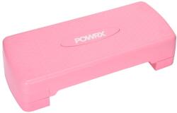 POWRX aerobik stepper állítható magasságú fitness stepdeszka csúszásgátló lappal - rózsaszín