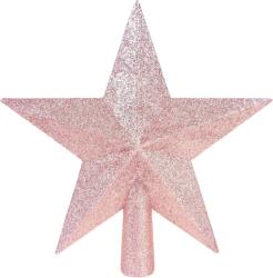 SULOLI 19 cm Csillag Karácsonyfa Teteje Glitteres Rózsaszín Dekoráció