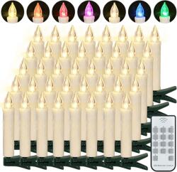 FREEPOWER LED karácsonyfagyertya távirányítóval, dimmelhető - 40 db
