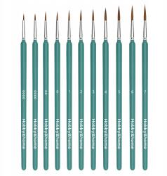 Hobby&home Festőecset Készlet 11db-OS Művészi Precíziós Professzionális (ZESTAW PĘDZLI PRECYZYJNYCH 11szt PĘDZELKI)