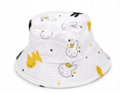  Gyerek Sapka Stílusos Divatos Állítható Sapka Bucket Hat Fehér Nyúl (CZAPKA BIAŁA KRÓLIK)