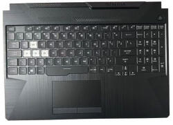 ASUS TUF Gaming A15 FX506 FA506 FX506H FX506I FX506L FA506I FA506Q series 90NR03L1-R31UK0 nemzetközi angol (UK) kiosztású billentyűzet háttérvilágítással (backlight) gépház palmrest/topcase felső burkolat