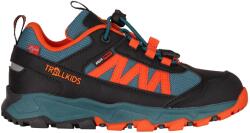 Trollkids Детски мултиспорт обувки Trollkids Kid's Tronfjell Hiker Low Multisport shoes - Stormy Blue / Flame Orange / Black - размер 29 (EU) (702-2415-1412)