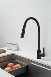 Gamma Flex 4000 konyhai csaptelep fekete, beépíthető (BFX-4000BK)