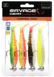 Savage Gear Cannibal Shad 12.5cm Darkwater Mix 12.5g #5/0 (4 db/csomag) gumihal