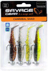 Savage Gear Cannibal Shad 12.5cm Clearwater Mix 12.5g #5/0 (4 db/csomag) gumihal