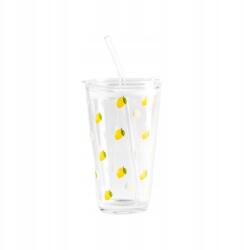 Homla Embo Summer pohár citromos szívószállal 0, 4 l Homla (238187)