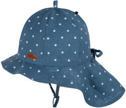 Pure Pure Детска шапка с козирка Pure pure Kid's Nackenschutz Leinen Cap - Steel Blue / White - размер 49 cm (904-1930-0513)