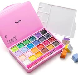 HIMI Jelly Cup gouache festék készlet - 24 db + 3 db ecset, pink