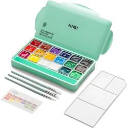 HIMI Jelly Cup gouache festék készlet - 18 db + 3 db ecset, green