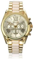 Geneva Ceas dama Quartz, Geneva Stylish, Auriu cu Crem Ceas