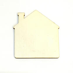  Natúr fa házikó figura, mérete: 8x8, 5 cm