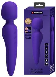 Pretty Love Vibrator Masaj Meredith, 7 Moduri Vibratii & 5 Intensitati Viteza, Silicon, USB, Purple, 21.5 cm Vibrator