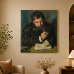  Pierre-Auguste Renoir - Claude Monet olvas vászonkép (738891)